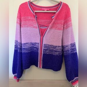 Lilly Pulitzer Tessalyn Sweater Set in Cabochon Purple & Ombre - Size M